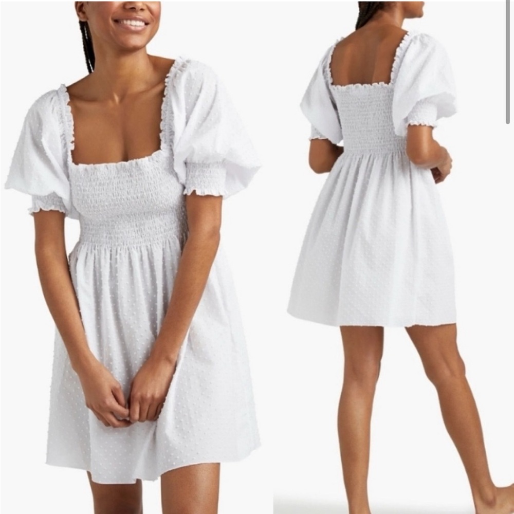 NWOT Hill House White Athena Nap Dress size XL Swiss dot